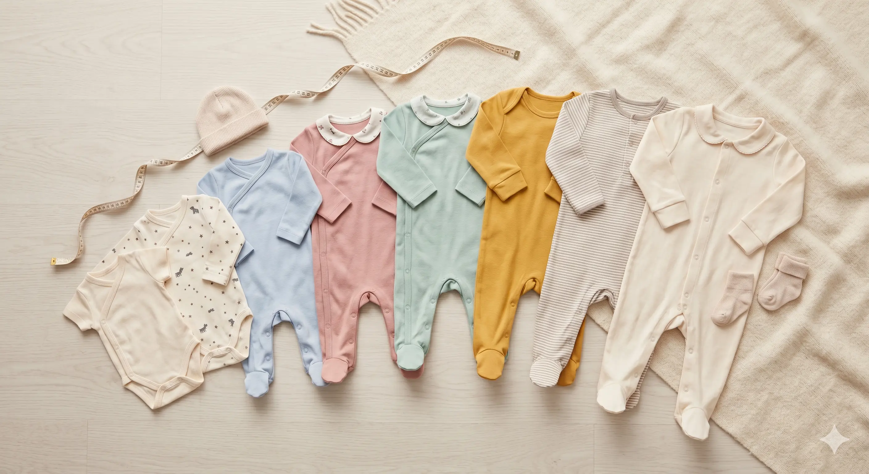 Rozmiary ubranek niemowlęcych - kompletny przewodnik. Jak nie pogubić się w tabelach od 50 do 86?